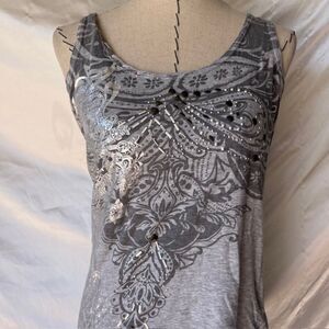 Grunge Gray top with lace up detaily2k